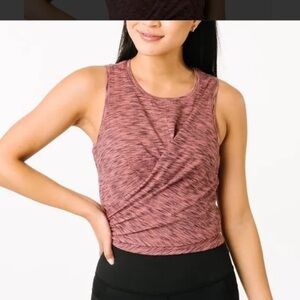 Zyia Active - Heathered Pink Infinity Crop Tank